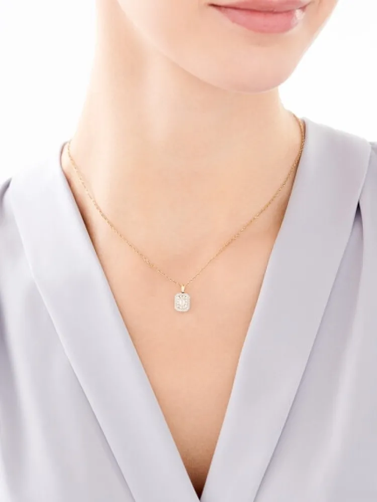 Apart Zawieszka z żółtego złota z diamentami - 0,40 ct - próba 585< Zawieszki