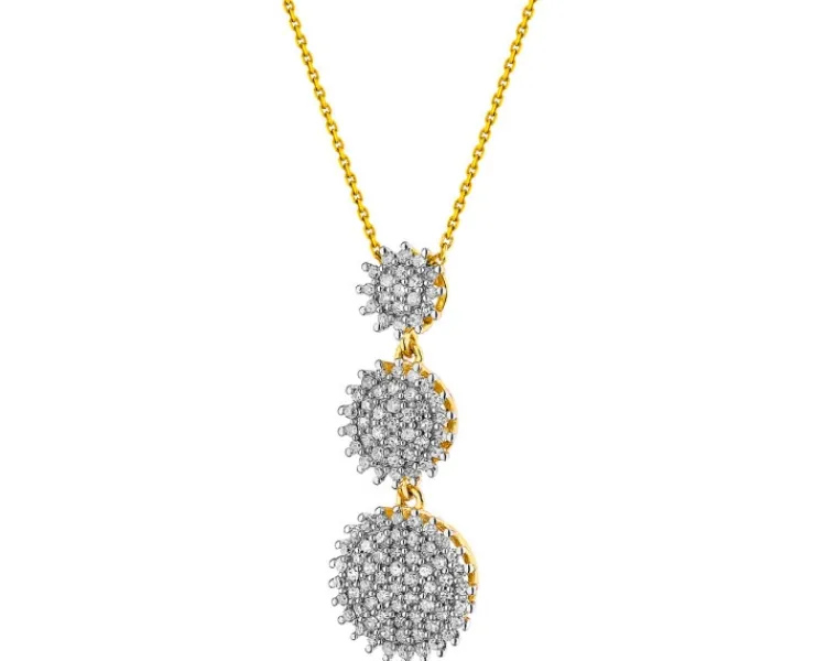 Apart Zawieszka z żółtego złota z diamentami - 0,32 ct - próba 585< Zawieszki