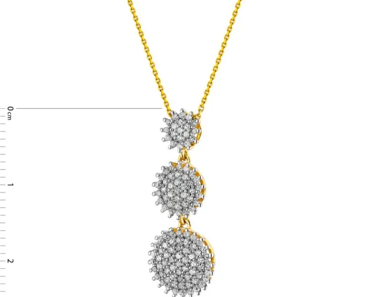 Apart Zawieszka z żółtego złota z diamentami - 0,32 ct - próba 585< Zawieszki