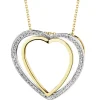 Apart Zawieszka z żółtego złota z diamentami - serca - 0,10 ct - próba 375< Zawieszki