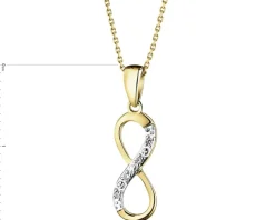 Apart Zawieszka z żółtego złota z diamentami - nieskończoność - 0,01 ct - próba 375< Wszystkie