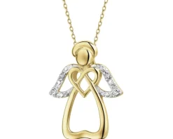 Apart Zawieszka z żółtego złota z diamentami - aniołek, serce - 0,01 ct - próba 375< Wszystkie