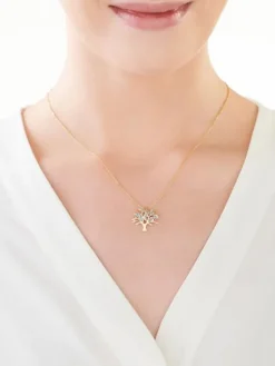 Apart Zawieszka z żółtego złota z diamentami i topazami - drzewko - próba 375< Zawieszki