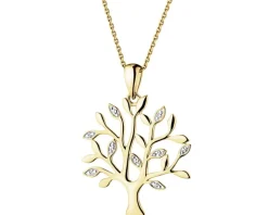 Apart Zawieszka z żółtego złota z diamentami - drzewko - 0,01 ct - próba 585< Zawieszki
