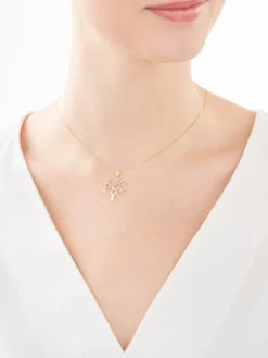 Apart Zawieszka z żółtego złota z diamentami - drzewko - 0,01 ct - próba 585< Zawieszki