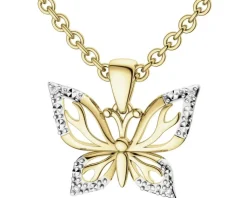 Apart Zawieszka z żółtego złota z diamentami - motyl - 0,01 ct - próba 375< Zawieszki