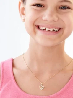 Apart Zawieszka z żółtego złota z diamentami - serca - 0,005 ct - próba 585< Zawieszki