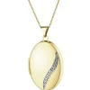 Discount Apart Zawieszka z żółtego złota z diamentem - puzderko - 0,005 ct - próba 585