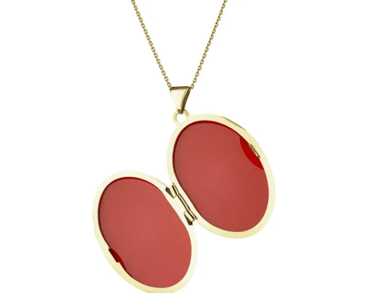 Discount Apart Zawieszka z żółtego złota z diamentem - puzderko - 0,005 ct - próba 585