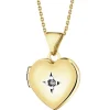 Apart Zawieszka z żółtego złota z diamentem - puzderko - serce - 0,005 ct - próba 375< Zawieszki