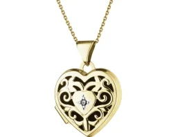 Apart Zawieszka z żółtego złota z diamentem - puzderko - serce - 0,005 ct - próba 585< Wszystkie