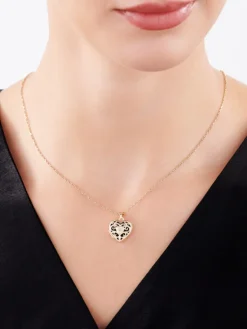 Apart Zawieszka z żółtego złota z diamentem - puzderko - serce - 0,005 ct - próba 585< Wszystkie