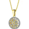 Apart Zawieszka z żółtego złota z diamentami - rozeta - 0,20 ct - próba 585< Zawieszki