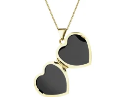 Apart Zawieszka z żółtego złota z diamentem - puzderko - serce - 0,01 ct - próba 585< Zawieszki