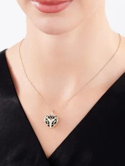 Apart Zawieszka z żółtego złota z diamentem - puzderko - serce - 0,01 ct - próba 585< Zawieszki