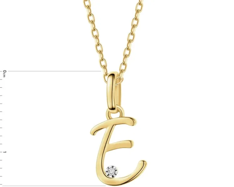 Apart Zawieszka z żółtego złota z diamentem - litera E - 0,003 ct - próba 375< Wszystkie