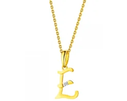 Outlet Apart Zawieszka z żółtego złota z diamentem - litera E - 0,004 ct - próba 585