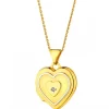 Apart Zawieszka z żółtego złota z diamentem - puzderko - serce - 0,004 ct - próba 585< Zawieszki