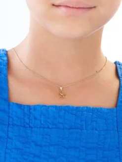 Outlet Apart Zawieszka  z żółtego złota z diamentem - aniołek - 0,003 ct - próba 375