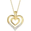 Apart Zawieszka z żółtego złota z diamentami - serca - 0,005 ct - próba 585< Zawieszki