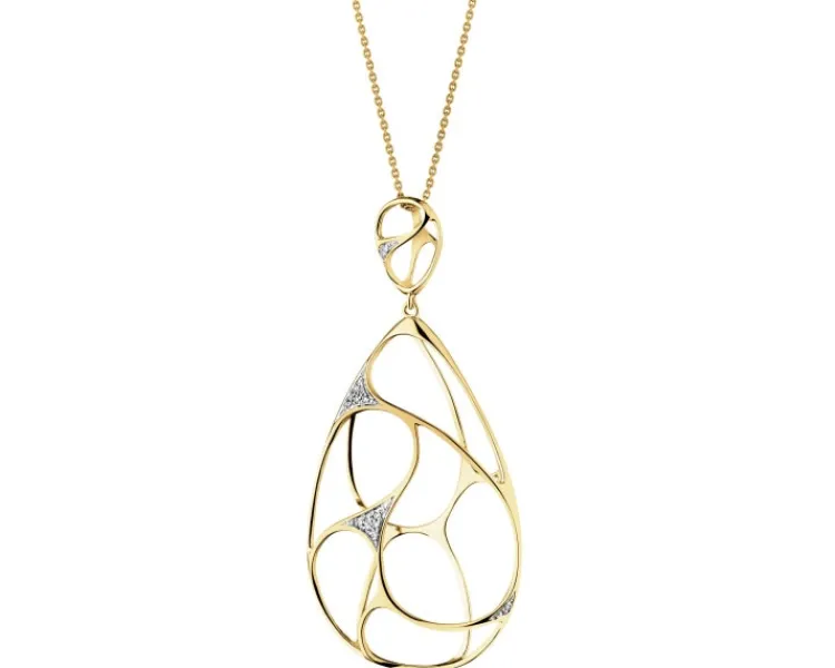 Apart Zawieszka z żółtego złota z diamentami - 0,04 ct - próba 585< Zawieszki