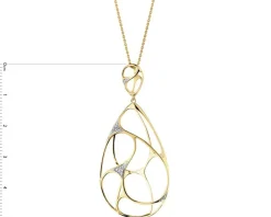 Apart Zawieszka z żółtego złota z diamentami - 0,04 ct - próba 585< Zawieszki
