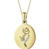 New Apart Zawieszka z żółtego złota z diamentami - róża - 0,006 ct - próba 585