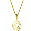 Apart Zawieszka z żółtego złota z diamentem - litera G - 0,003 ct - próba 585< Zawieszki