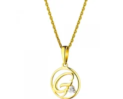 Apart Zawieszka z żółtego złota z diamentem - litera G - 0,003 ct - próba 585< Zawieszki