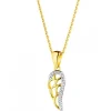 Apart Zawieszka z żółtego złota z diamentami - skrzydło - 0,01 ct - próba 375< Zawieszki