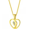 Apart Zawieszka z żółtego złota z diamentami - medalik Matka Boska, serce - 0,006 ct - próba 585< Zawieszki