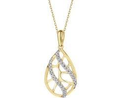 Sale Apart Zawieszka z żółtego złota z diamentami - 0,07 ct - próba 585