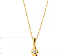 New Apart Zawieszka z żółtego złota z diamentem - aniołek, serce - 0,003 ct - próba 585