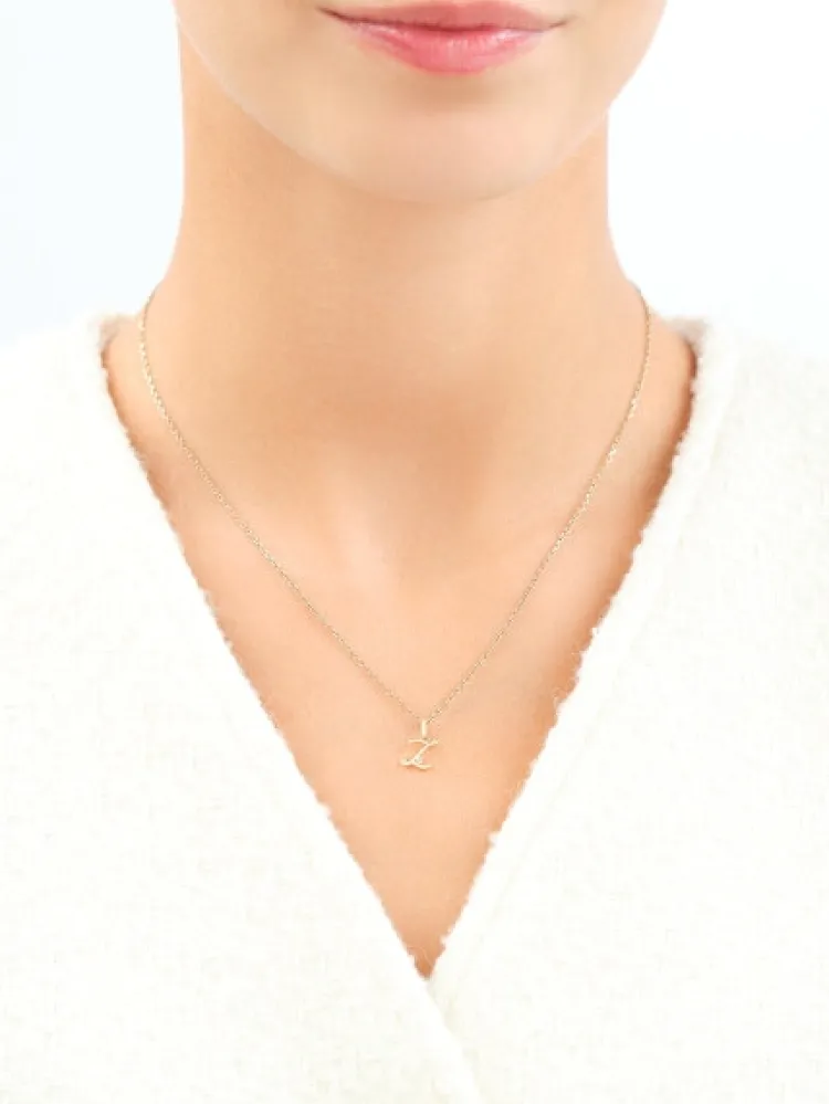 Discount Apart Zawieszka z żółtego złota z diamentem - litera Z - 0,003 ct - próba 375