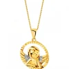 Apart Zawieszka z żółtego złota z diamentami - aniołek - 0,01 ct - próba 375< Zawieszki