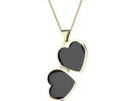 Apart Zawieszka z żółtego złota z diamentem - puzderko - serce - 0,01 ct - próba 375< Zawieszki