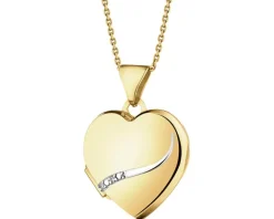 Apart Zawieszka z żółtego złota z diamentami - puzderko - serce - 0,01 ct - próba 375< Zawieszki