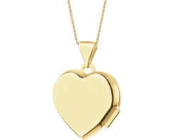 Apart Zawieszka z żółtego złota z diamentami - puzderko - serce - 0,01 ct - próba 375< Zawieszki