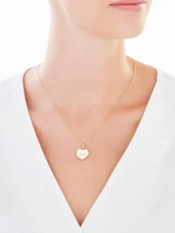 Apart Zawieszka z żółtego złota z diamentami - puzderko - serce - 0,01 ct - próba 375< Zawieszki