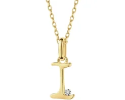Online Apart Zawieszka z żółtego złota z diamentem - litera I - 0,003 ct - próba 375