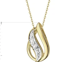 Apart Zawieszka z żółtego złota z diamentem - 0,006 ct - próba 375< Zawieszki
