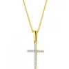 Apart Zawieszka z żółtego złota z diamentami - krzyż - 0,05 ct - próba 585< Zawieszki