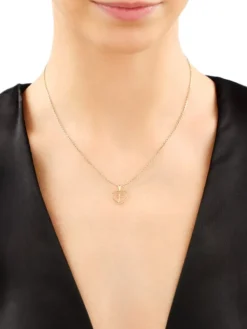 Apart Zawieszka z żółtego złota z diamentem - serce, krzyż - 0,002 ct - próba 585< Wszystkie