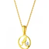 Apart Zawieszka z żółtego złota z diamentem - litera A - 0,003 ct - próba 585< Zawieszki