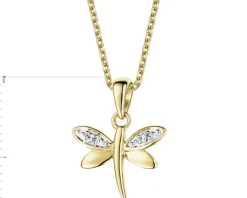Apart Zawieszka z żółtego złota z diamentami - ważka - 0,01 ct - próba 375< Zawieszki