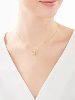 Apart Zawieszka z żółtego złota z diamentami - ważka - 0,01 ct - próba 375< Zawieszki