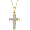 Apart Zawieszka z żółtego złota z diamentami - krzyż - 0,05 ct - próba 375< Zawieszki