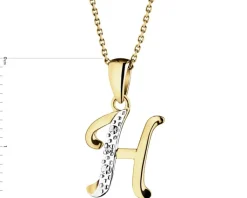 Apart Zawieszka z żółtego złota z diamentem - litera H - 0,003 ct - próba 375< Zawieszki