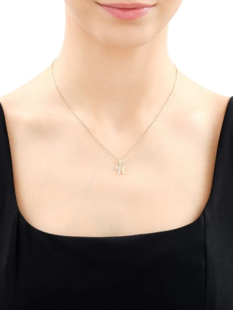 Apart Zawieszka z żółtego złota z diamentem - litera H - 0,003 ct - próba 375< Zawieszki