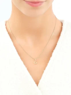 Discount Apart Zawieszka z żółtego złota z diamentem - litera G - 0,003 ct - próba 375